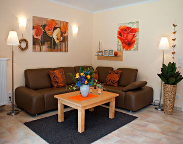 Ferienwohnung Silberm&ouml;we Bansin Wohnzimmer